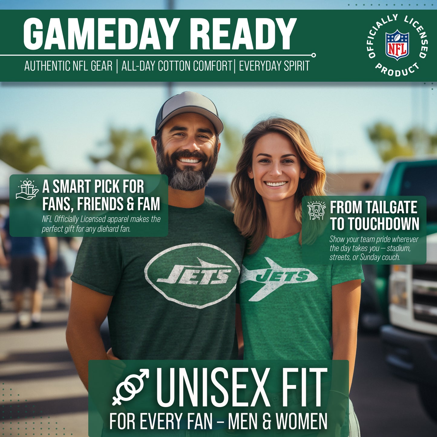 New York Jets NFL Modern Throwback T-shirt - Team Color