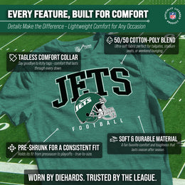 New York Jets NFL Adult All Star Heather Tag-Less T-Shirt - Green Heather