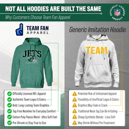 New York Jets NFL Adult Unisex All Star Soft Fleece Hooded Sweatshirt - Green Heather