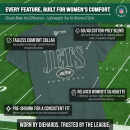 New York Jets NFL Womens Overtime Blueprint Tag-Less T-Shirt - Green