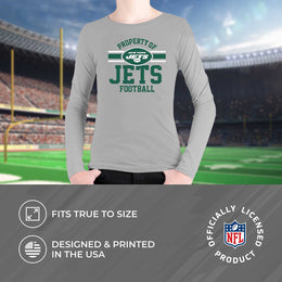 New York Jets NFL Youth Property Of Crew Sweatshirt - Sport Gray