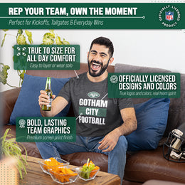 New York Jets NFL Adult Team Slogan Unisex T-Shirt - Gray