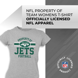 New York Jets NFL Women's Property Of Lightweight Plus Size T-Shirt - Sport Gray