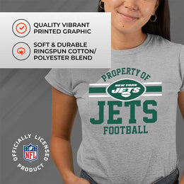 New York Jets NFL Women's Property Of Lightweight Plus Size T-Shirt - Sport Gray
