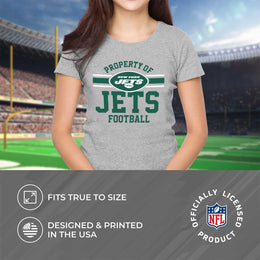 New York Jets NFL Women's Property Of Lightweight Plus Size T-Shirt - Sport Gray