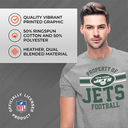 New York Jets NFL Adult Property Of T-Shirt - Sport Gray