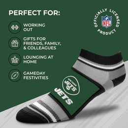 New York Jets NFL Adult Marquis Addition No Show Socks - Green