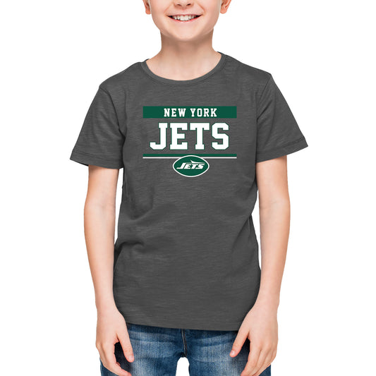 New York Jets NFL Youth Short Sleeve Charcoal T Shirt - Charcoal