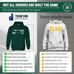 New York Jets Adult NFL Speed Stat Sheet Fleece Hooded Sweatshirt - Forest Green