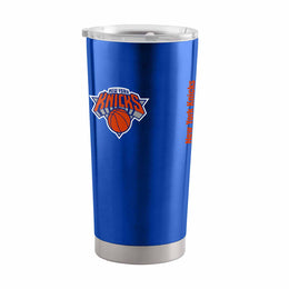 New York Knicks NBA Basketball 20oz Stainless Steel Vacuum Insulated Game Day Tumbler with Silicone Grip - Royal