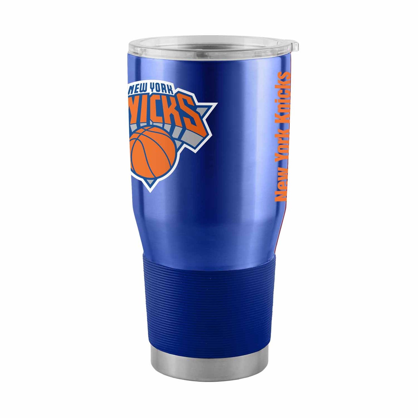 New York Knicks NBA Basketball 30oz Stainless Steel Vacuum Insulated Game Day Tumbler with Silicone Grip - Royal