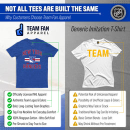 New York Rangers NHL Adult Faceoff Tag-Less T-Shirt - Royal