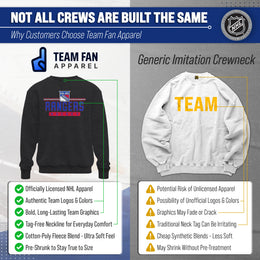 New York Rangers NHL Charcoal True Fan Crewneck Sweatshirt - Charcoal