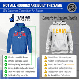 New York Rangers NHL Adult Unisex Powerplay Hooded Sweatshirt - Royal