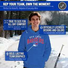 New York Rangers NHL Adult Unisex Powerplay Hooded Sweatshirt - Royal