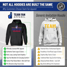 New York Rangers NHL Adult Heather Charcoal True Fan Hooded Sweatshirt Unisex - Charcoal