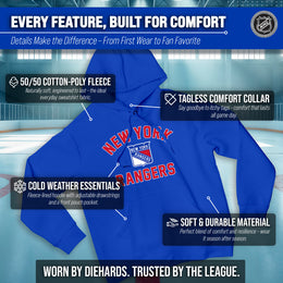 New York Rangers Hoodie Pullover Sweatshirt - Royal