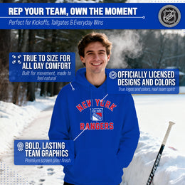 New York Rangers Hoodie Pullover Sweatshirt - Royal