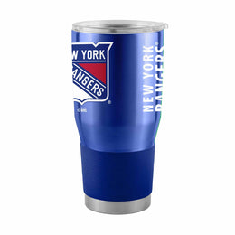 New York Rangers NHL Hockey 30oz Stainless Steel Vacuum Insulated Game Day Tumbler with Silicone Grip - Royal