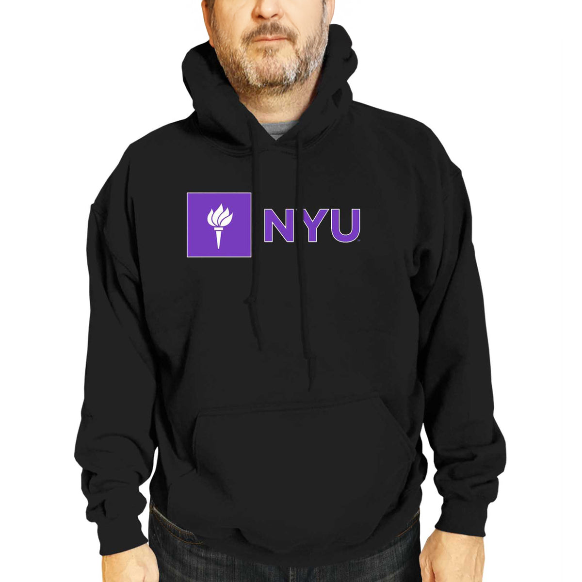 NYU Arch & Logo Gameday Hoodie - Black