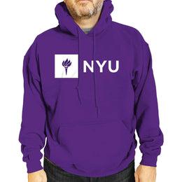 NYU Violets  Adult Just Logo Hooded Sweatshirt - Purple