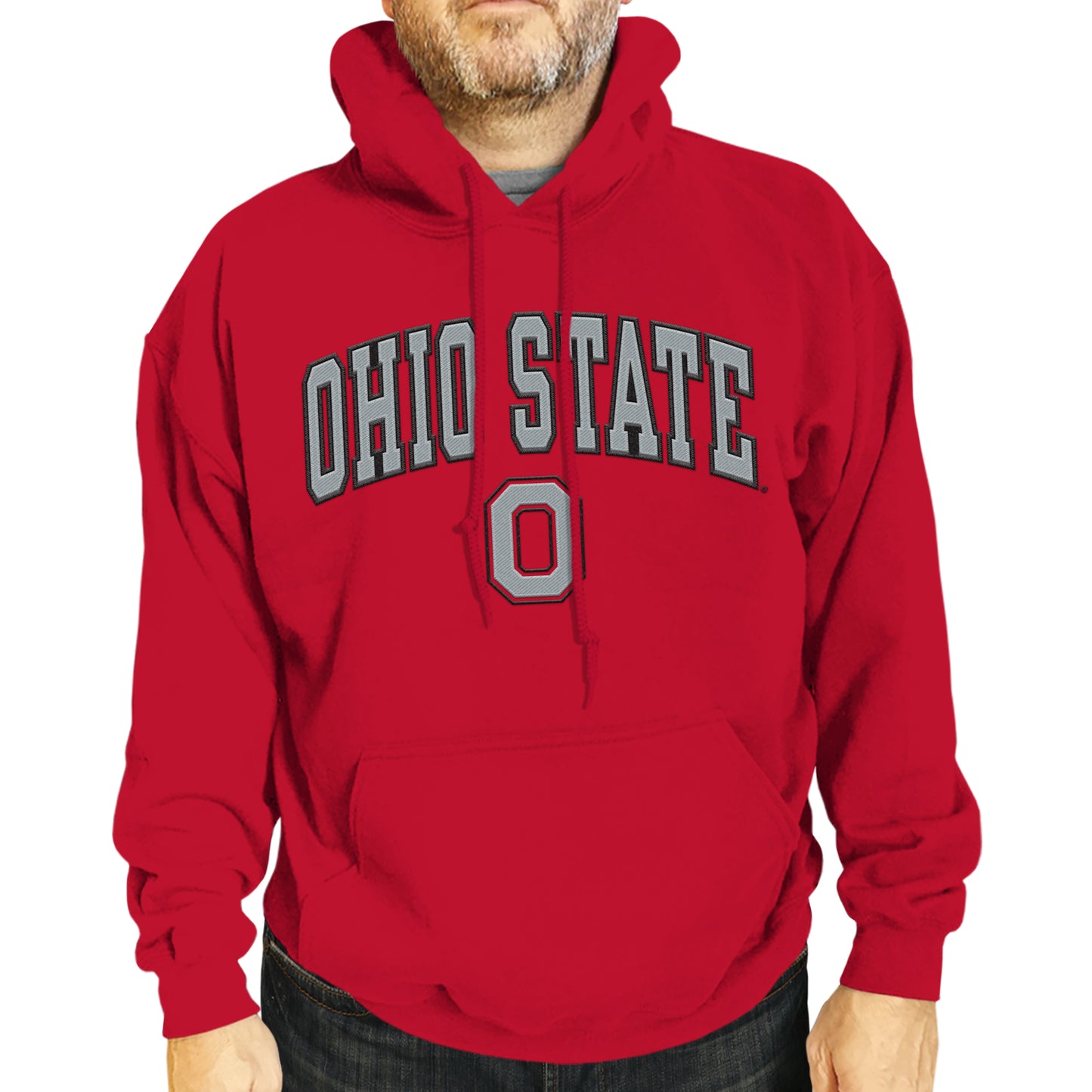 Ohio State Buckeyes NCAA Adult Tackle Twill Hooded Sweatshirt - Red