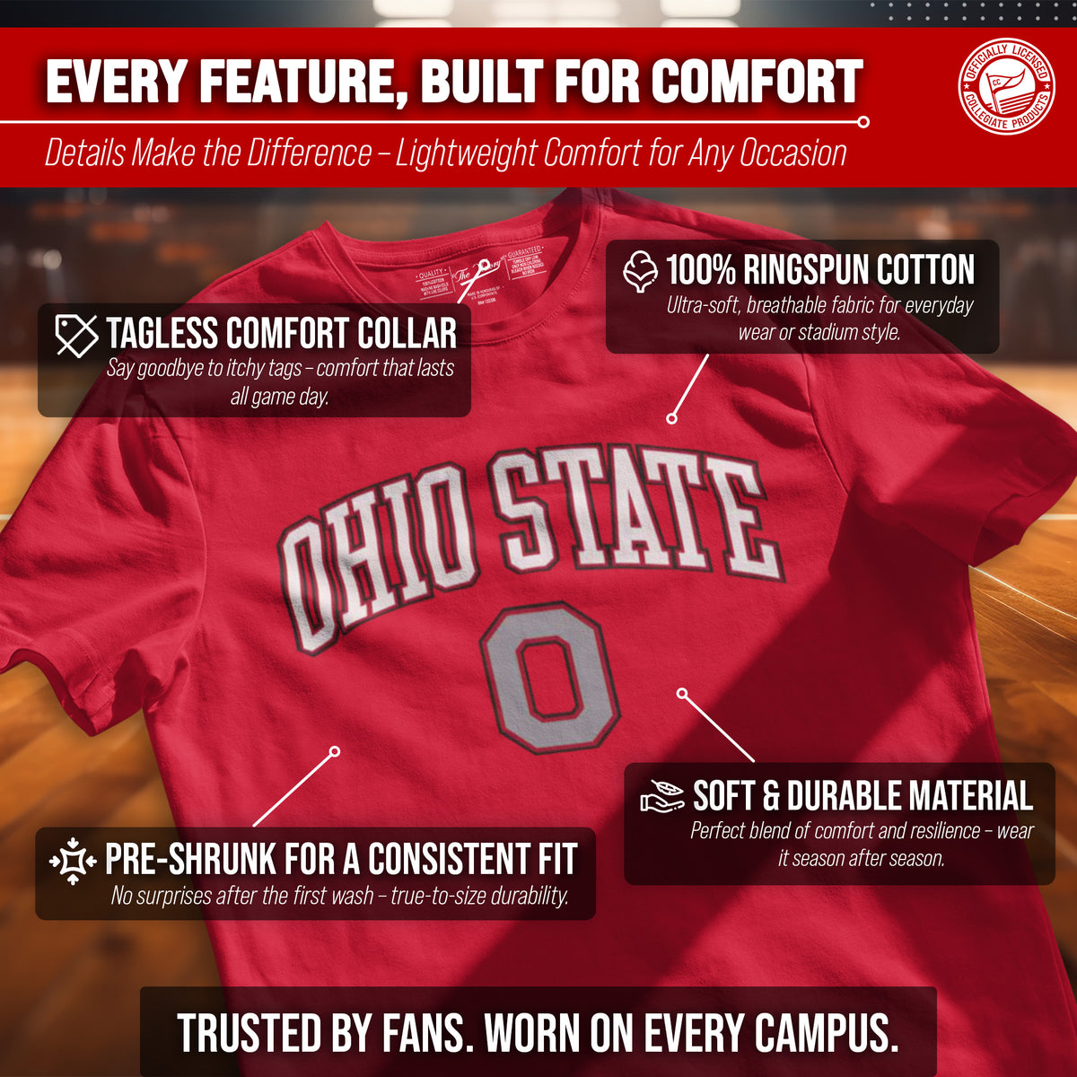 Ohio State Buckeyes Gameday Cotton T-Shirt for Men and Women
