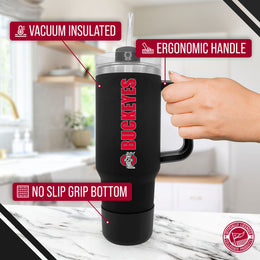 Ohio State Buckeyes College & University 40 oz Travel Tumbler With Handle - Black