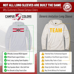 Ohio State Buckeyes NCAA Unisex Scholarship Cloud Jersey Performance Hooded Long Sleeve Tee - Gray Heather