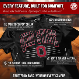 Ohio State Buckeyes NCAA Adult Unisex Overtime Classics T-Shirt - Black