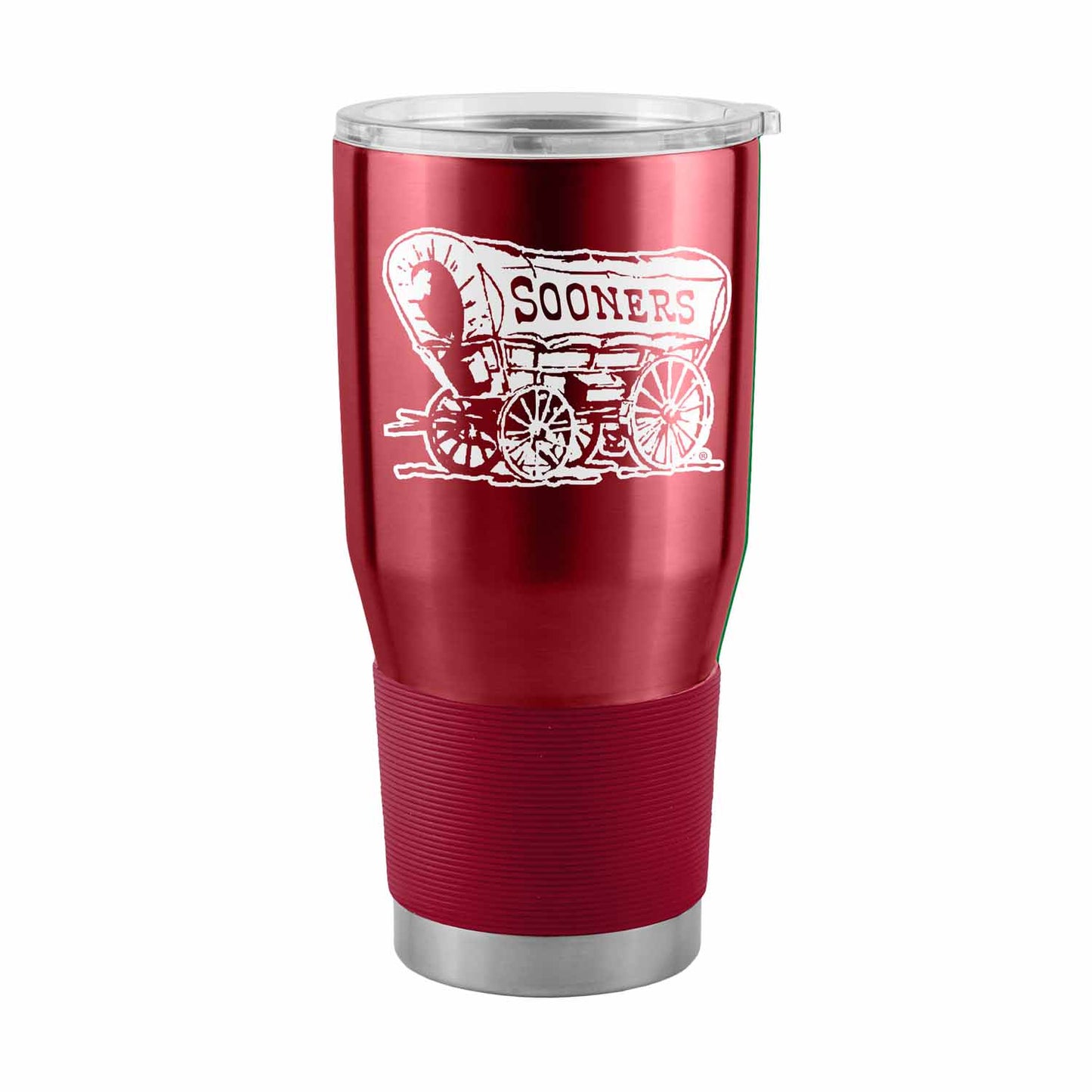 Oklahoma Sooners NCAA University 30oz Stainless Steel Vacuum Insulated Game Day Tumbler with Silicone Grip - Cardinal