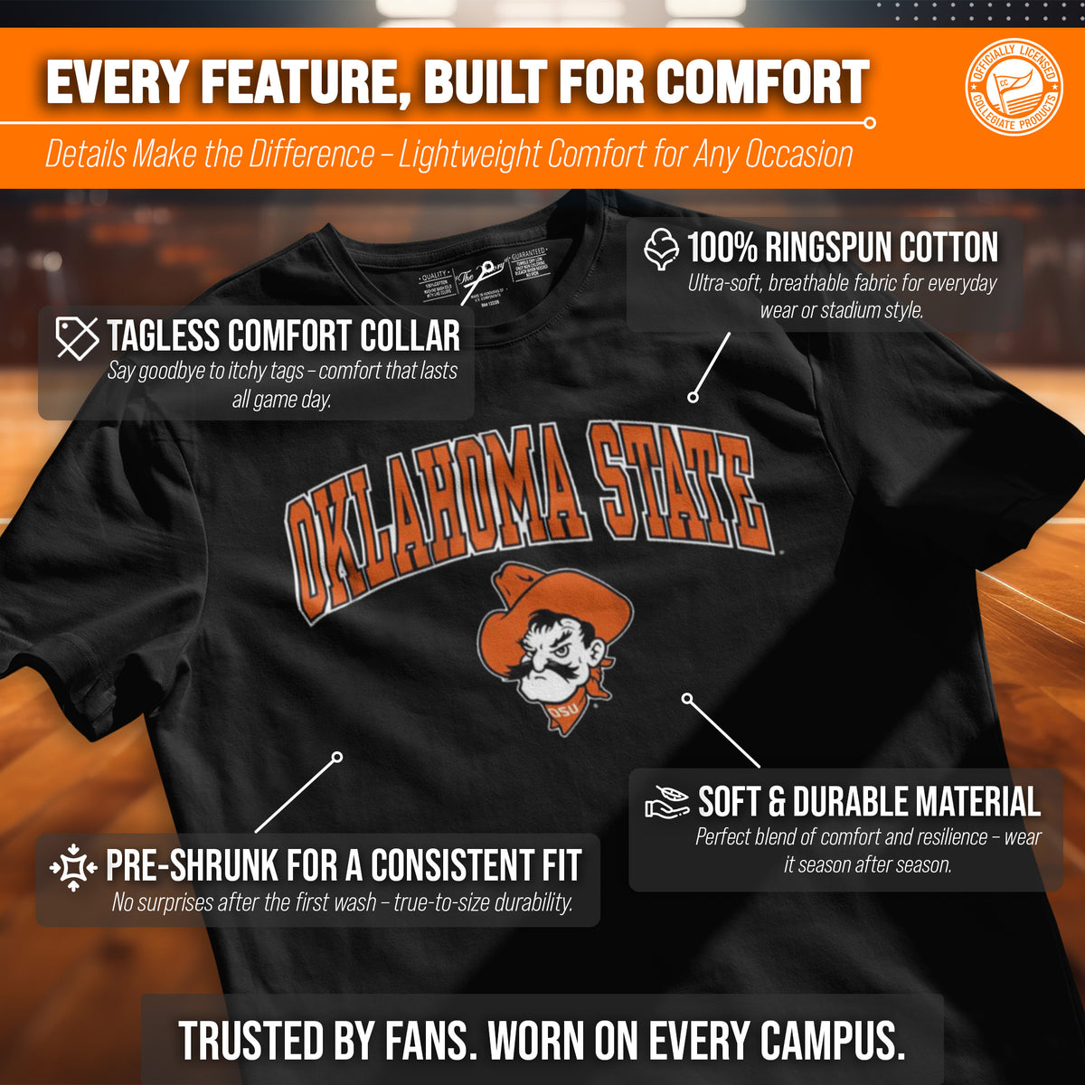Oklahoma State Cowboys Gameday Cotton T-Shirt for Men and Women