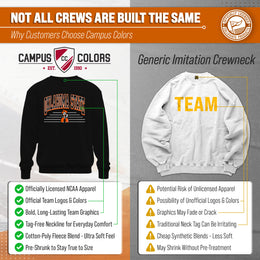 Oklahoma State Cowboys NCAA Adult Unisex Overtime Classics Crewneck Fleece Sweatshirt - Black