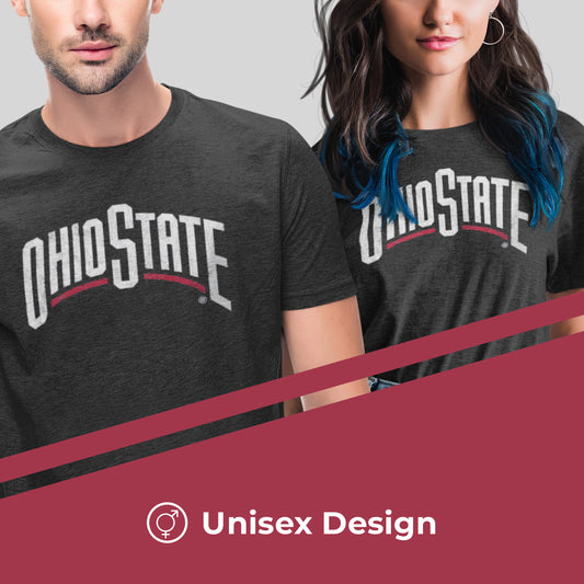 Ohio State Buckeyes NCAA Cotton Blend Charcoal T-Shirt Men Women - Charcoal