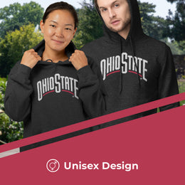 Ohio State Buckeyes NCAA Adult Cotton Blend Charcoal Hooded Sweatshirt - Charcoal