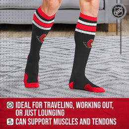 Ottawa Senators NHL Adult Knee High-Performance Socks - Black