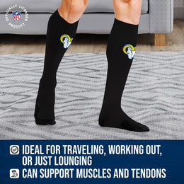 Los Angeles Rams NFL Adult Knee High-Performance Socks - Black