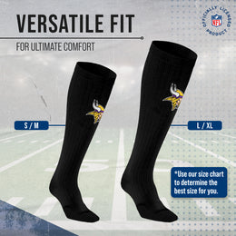Minnesota Vikings NFL Adult Knee High-Performance Socks - Black