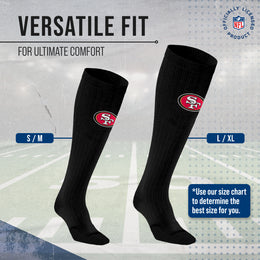 San Francisco 49ers NFL Adult Knee High-Performance Socks - Black