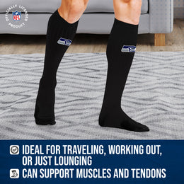 Seattle Seahawks NFL Adult Knee High-Performance Socks - Black