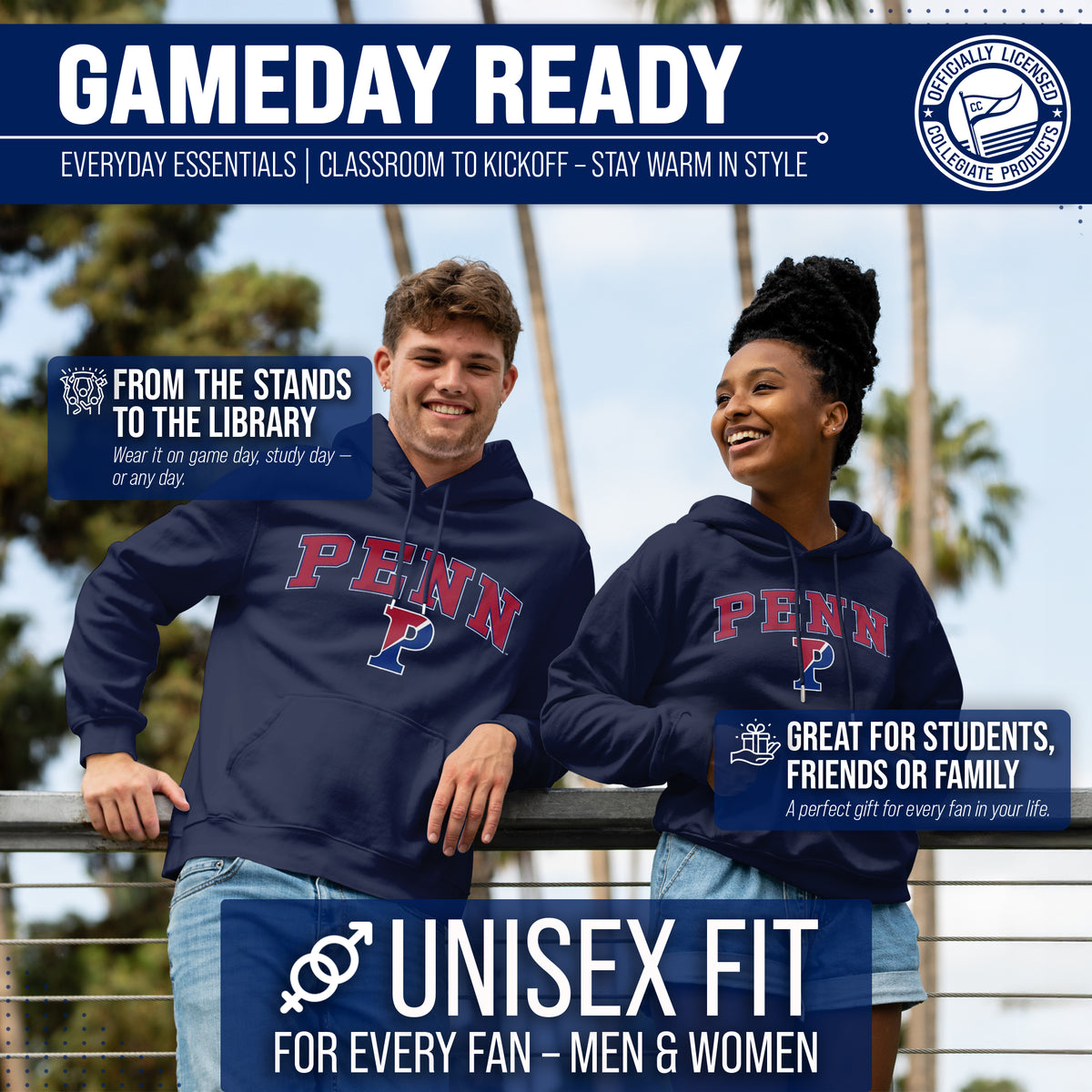 PENN Arch & Logo Gameday Hoodie - Navy