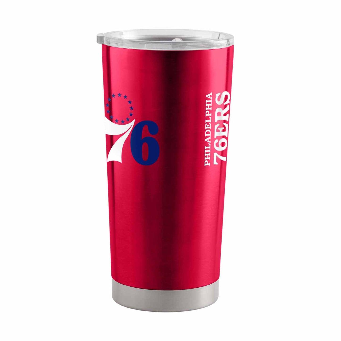 Philadelphia 76ers NBA Basketball 20oz Stainless Steel Vacuum Insulated Game Day Tumbler with Silicone Grip - Red