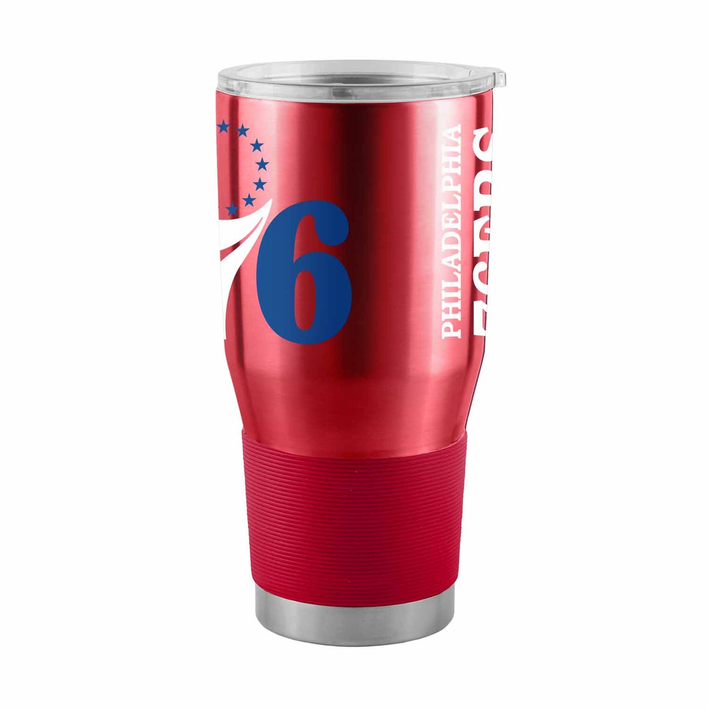 Philadelphia 76ers NBA Basketball 30oz Stainless Steel Vacuum Insulated Game Day Tumbler with Silicone Grip - Red