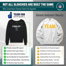 Philadelphia Eagles NFL Womens Helmet French Terry Slouchy Top - Charcoal