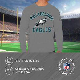 Philadelphia Eagles NFL Gameday Adult Long Sleeve Shirt - Sport Gray