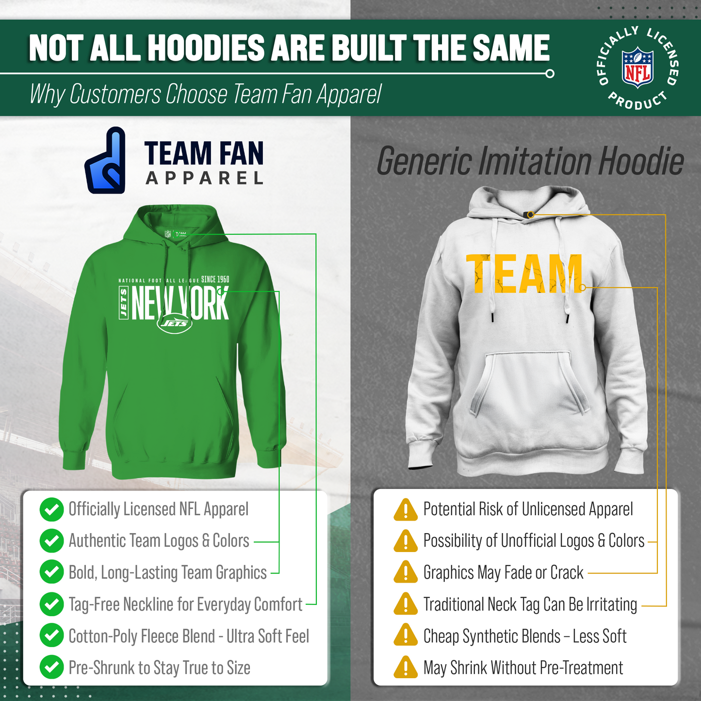 Philadelphia Eagles NFL Adult Unisex Modern Endzone Soft Fleece Hooded Sweatshirt - Kelly Green