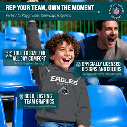 Philadelphia Eagles NFL Youth Football Helmet Hood - Charcoal