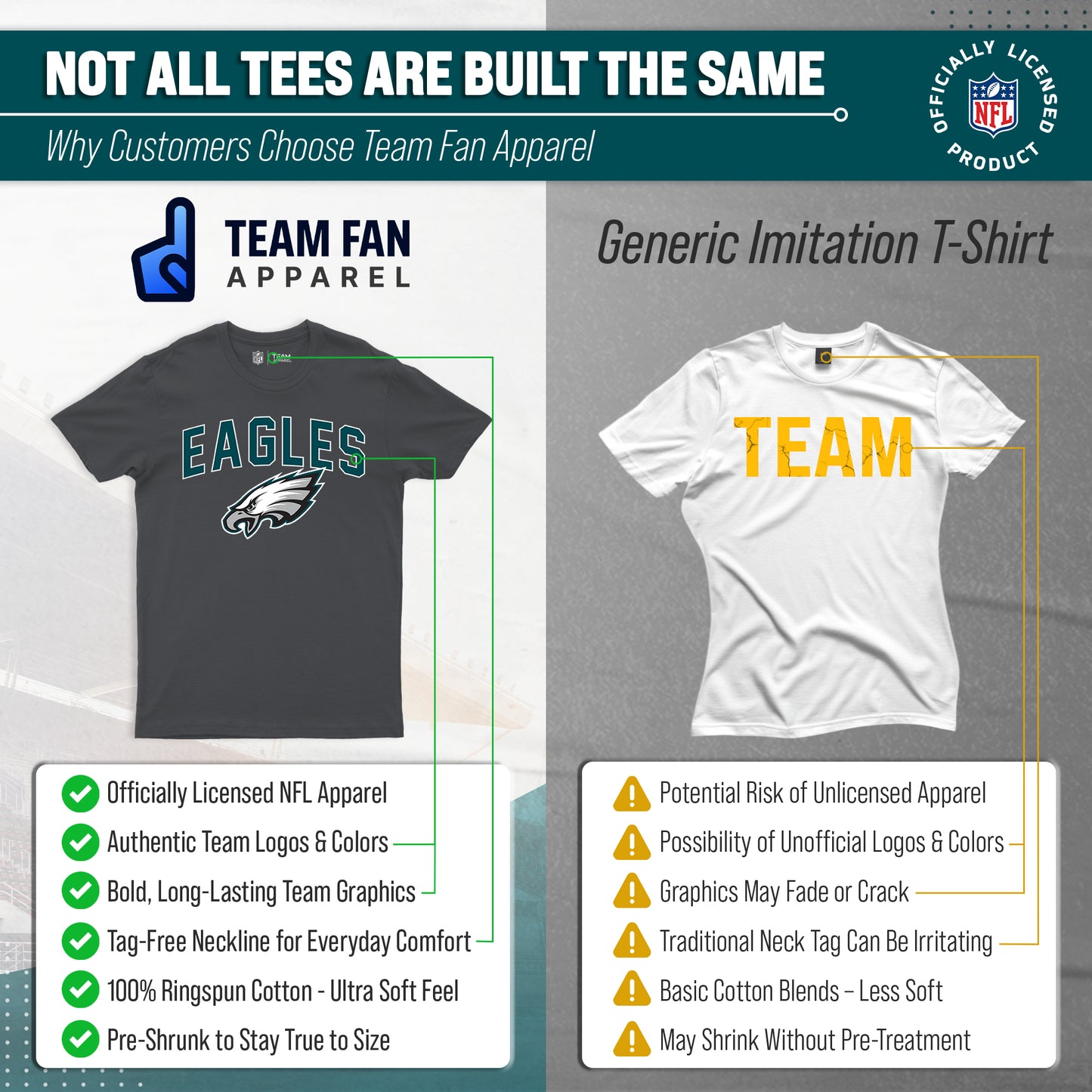 Philadelphia Eagles NFL Home Team Tee - Gray