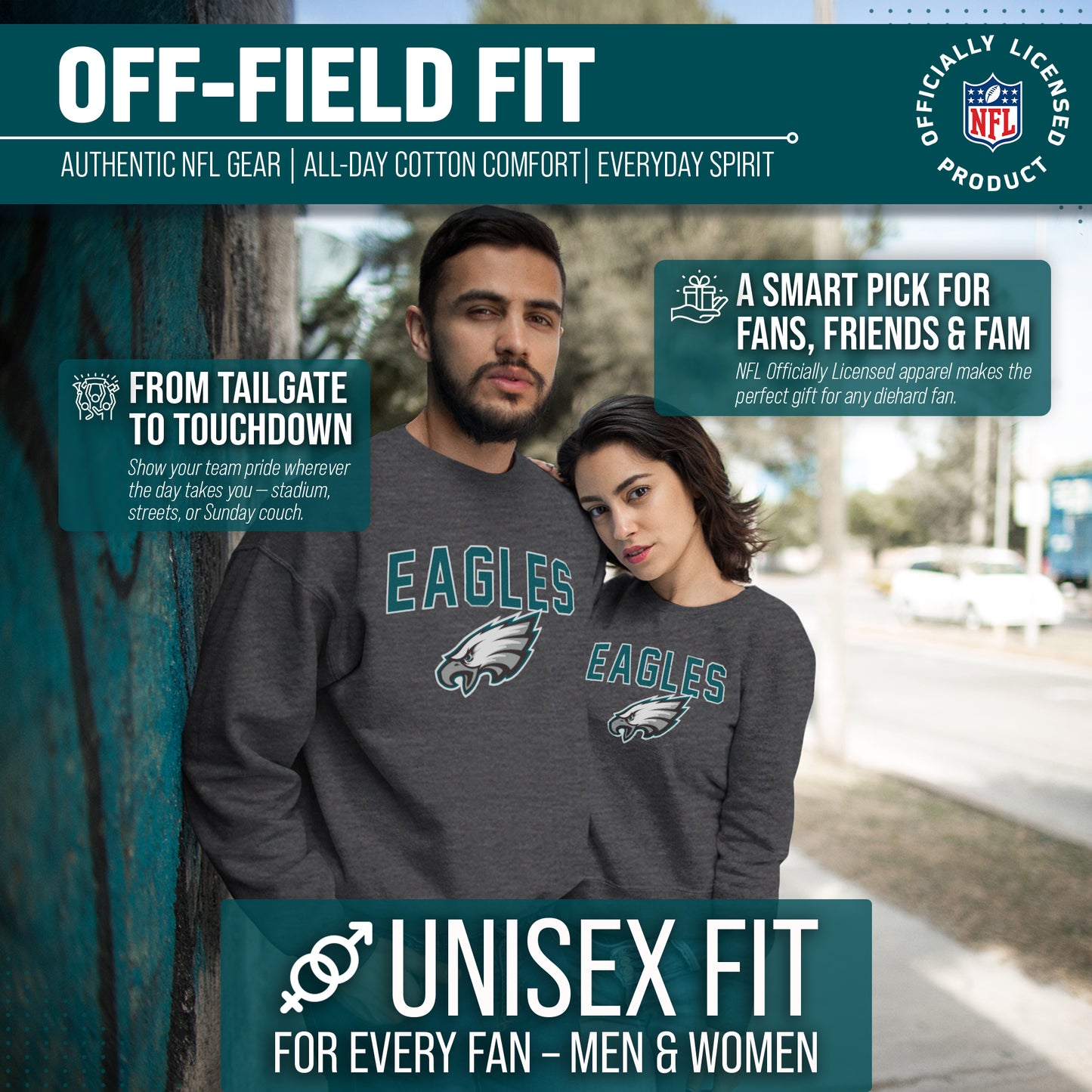 Philadelphia Eagles NFL Home Team Crew - Gray