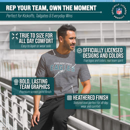 Philadelphia Eagles NFL Starting Fresh Tee - Sport Gray